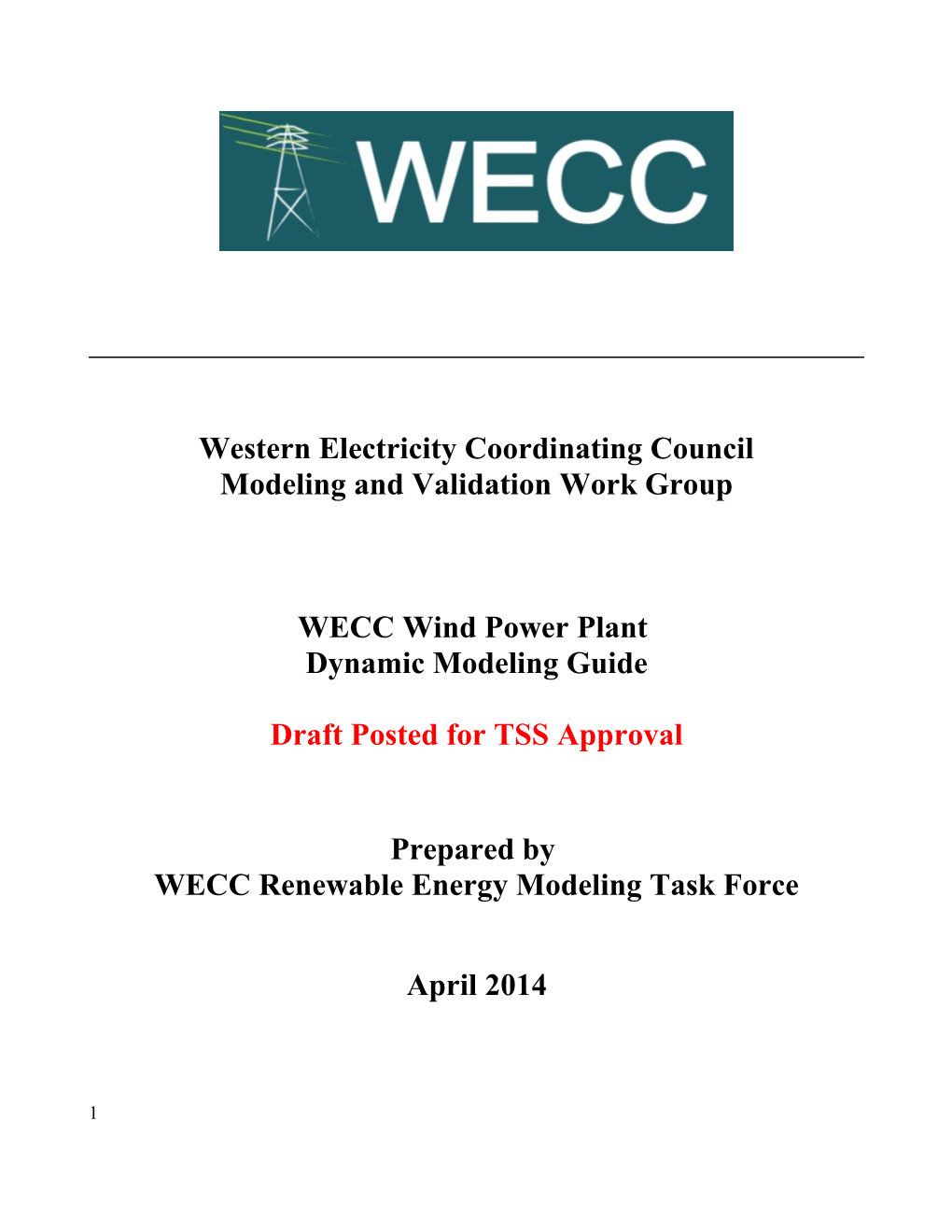 WECC WPP Power Flow Modeling Guidelines