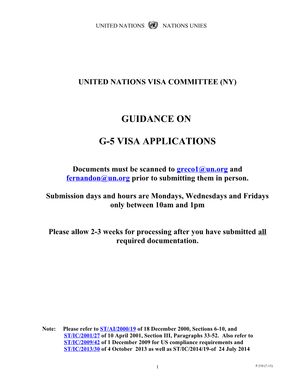 United Nations Visa Committee (Ny)