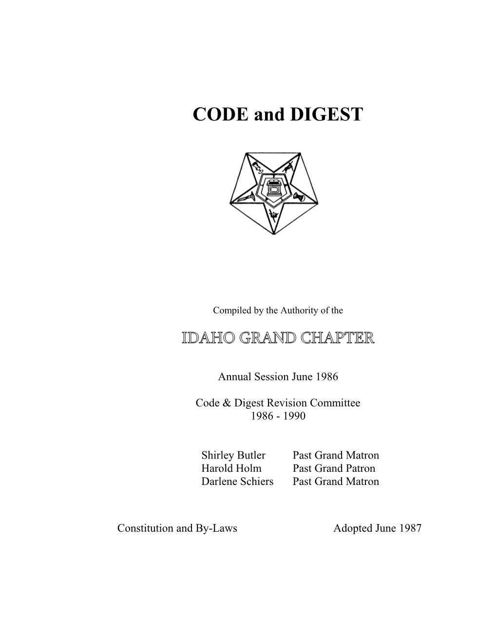 CODE and DIGEST