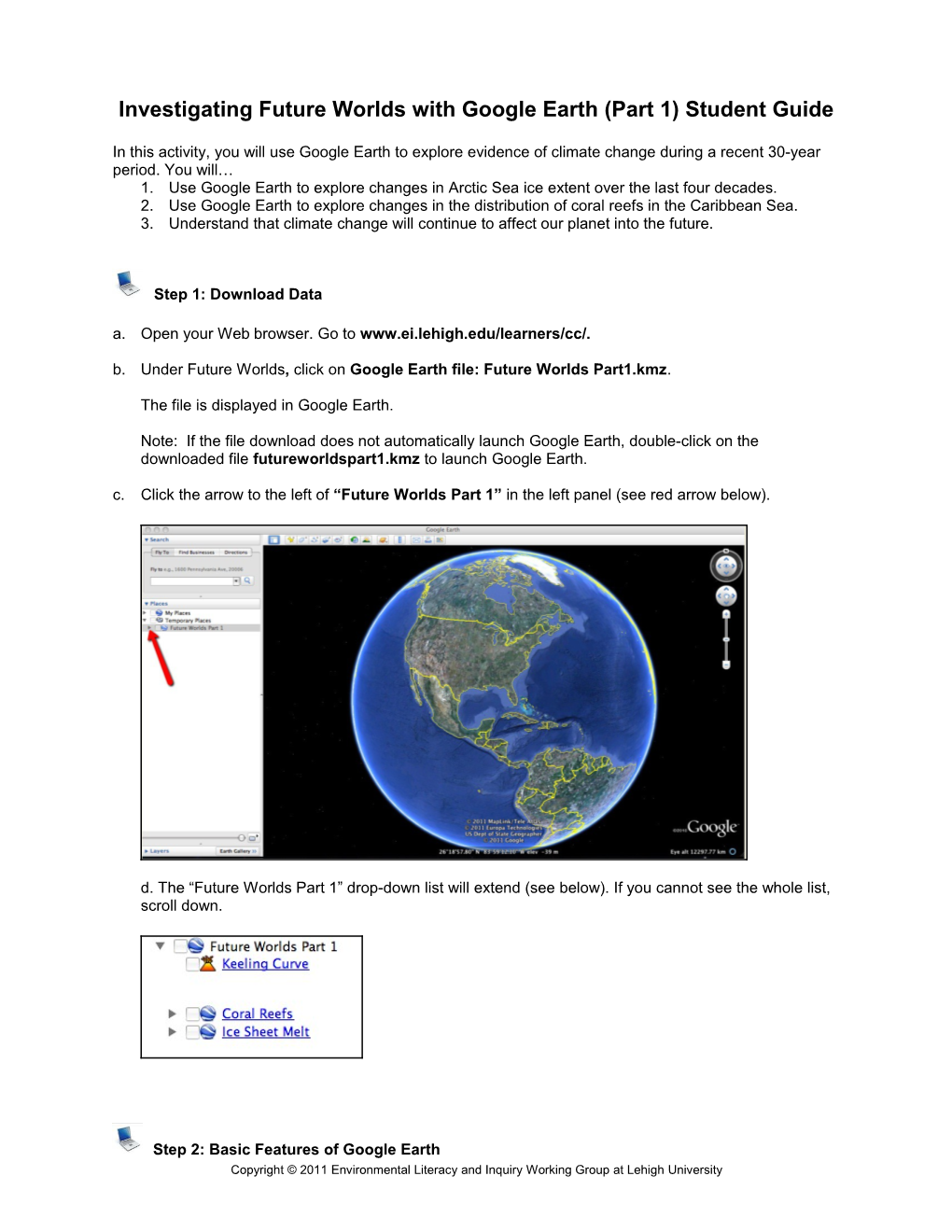 Investigating Future Worlds with Google Earth (Part 1) Student Guide