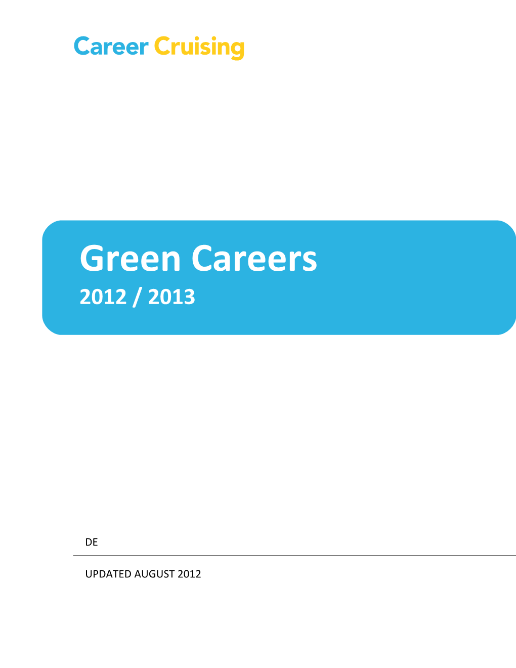 Green Careers Activity 1: Green Goals 3