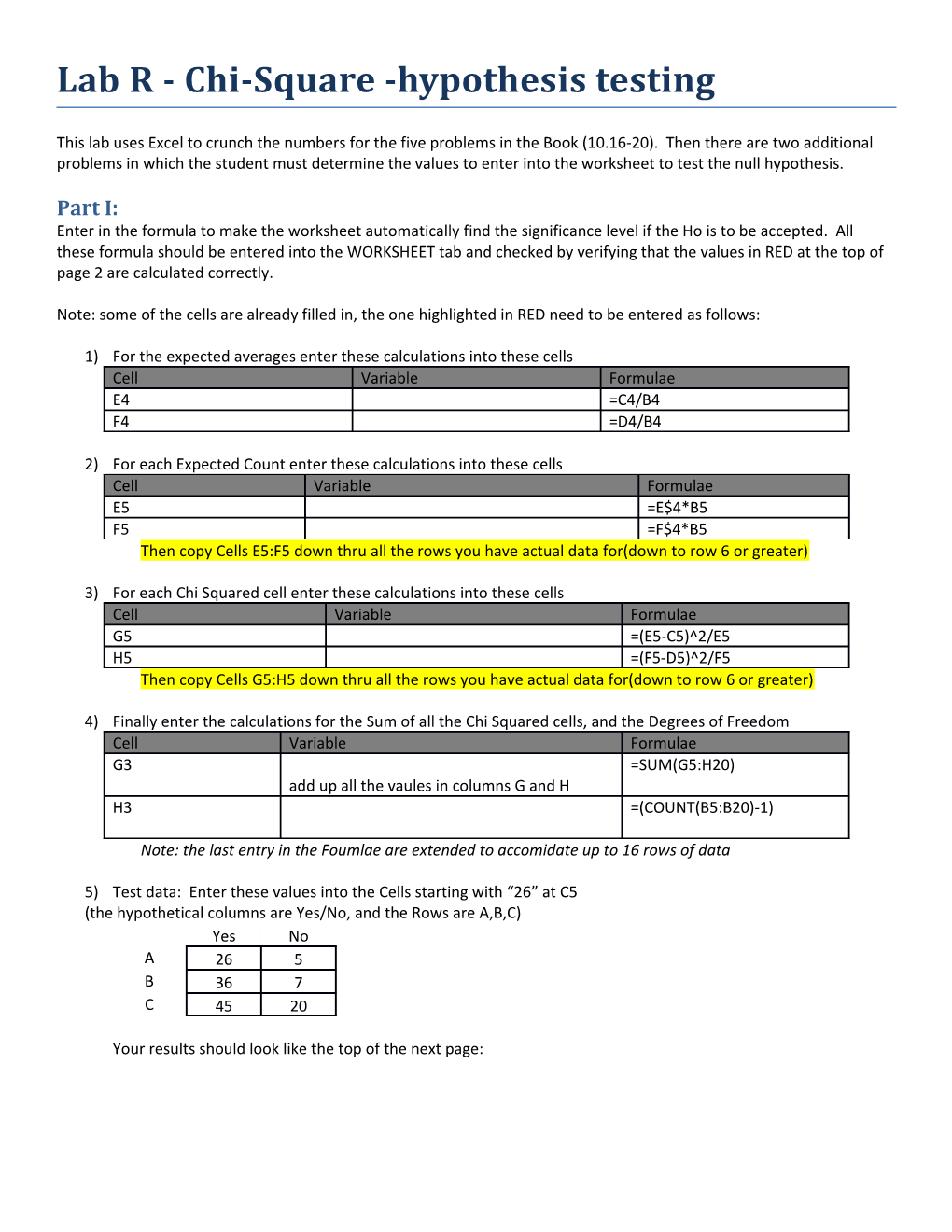 Lab R- Chi-Square -Hypothesis Testing