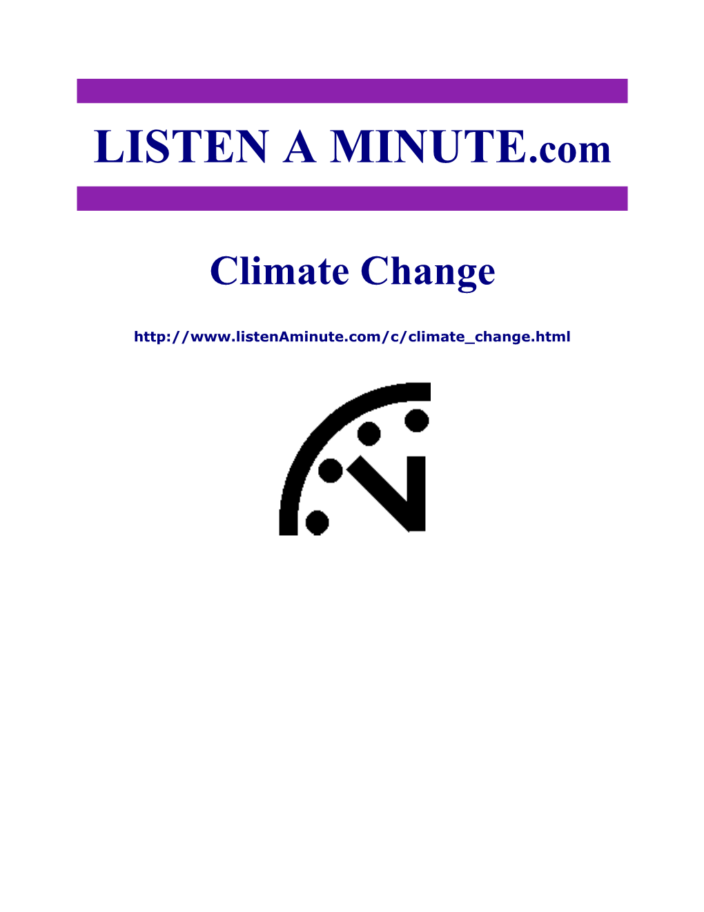 Listen a Minute.Com - ESL Listening - Climate Change