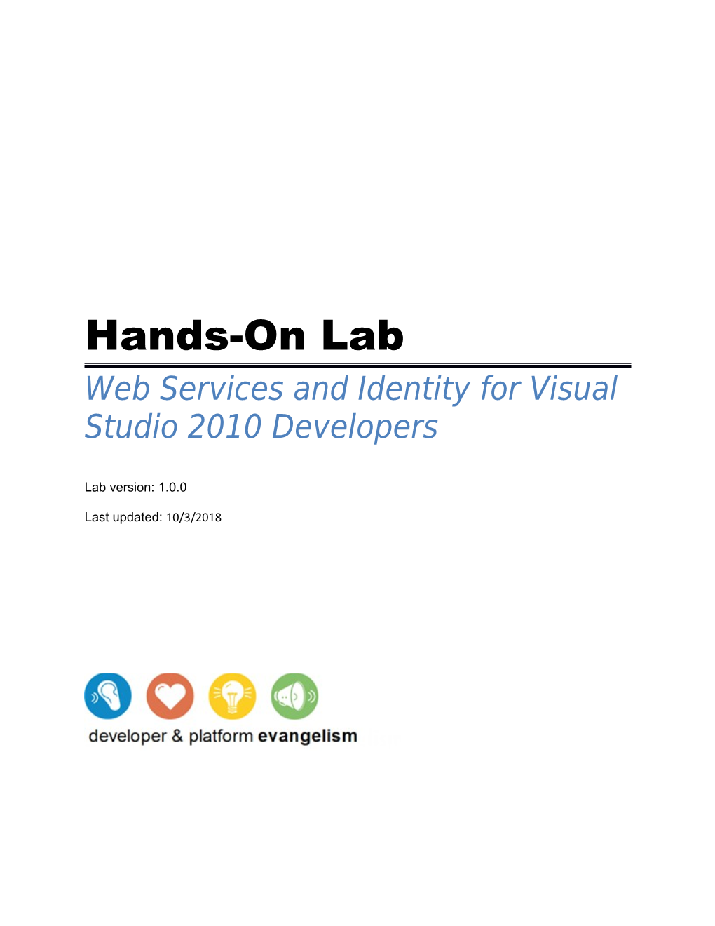 Web Services and Identity for Visual Studio 2010 Developers