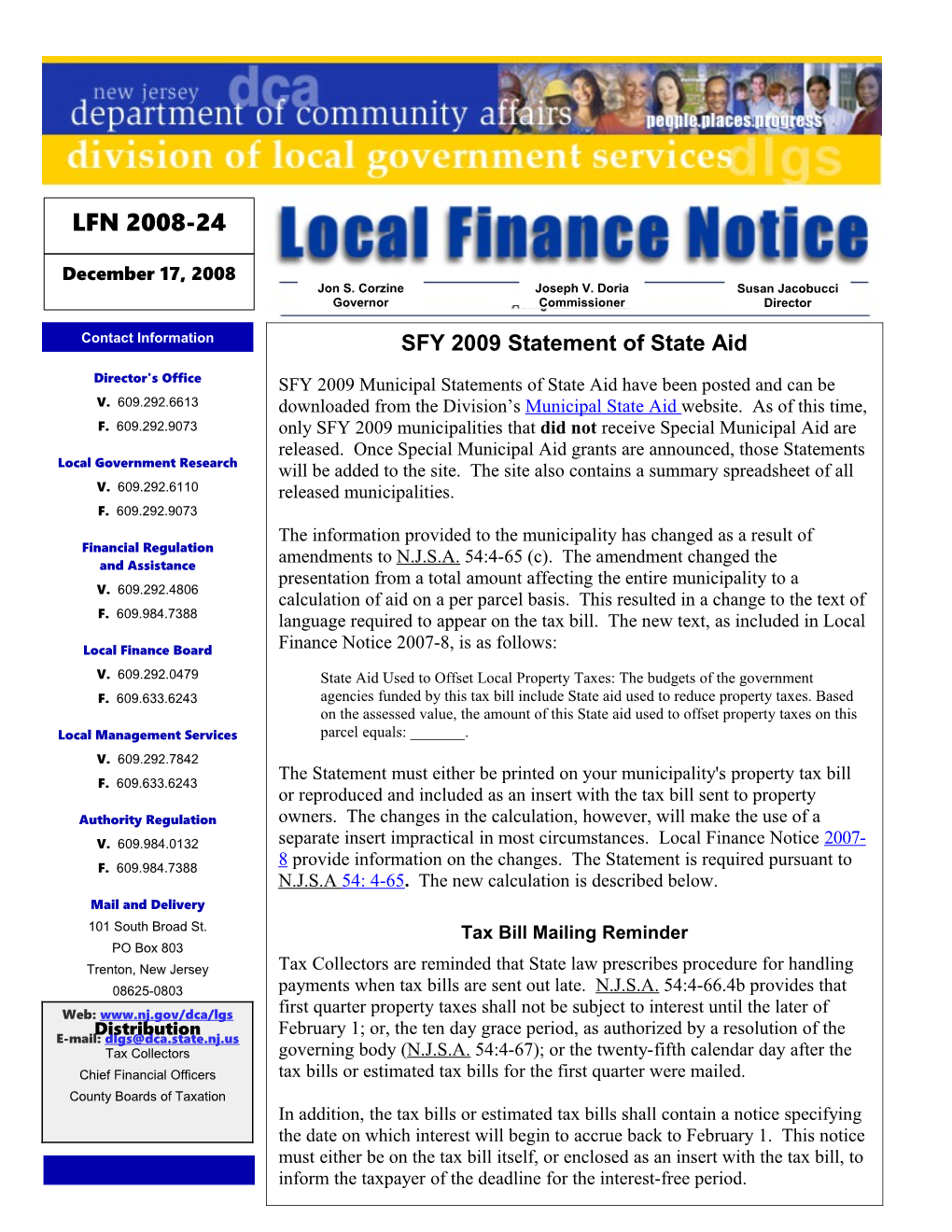 Local Finance Notice 2008-24December 17, 2008Page 1