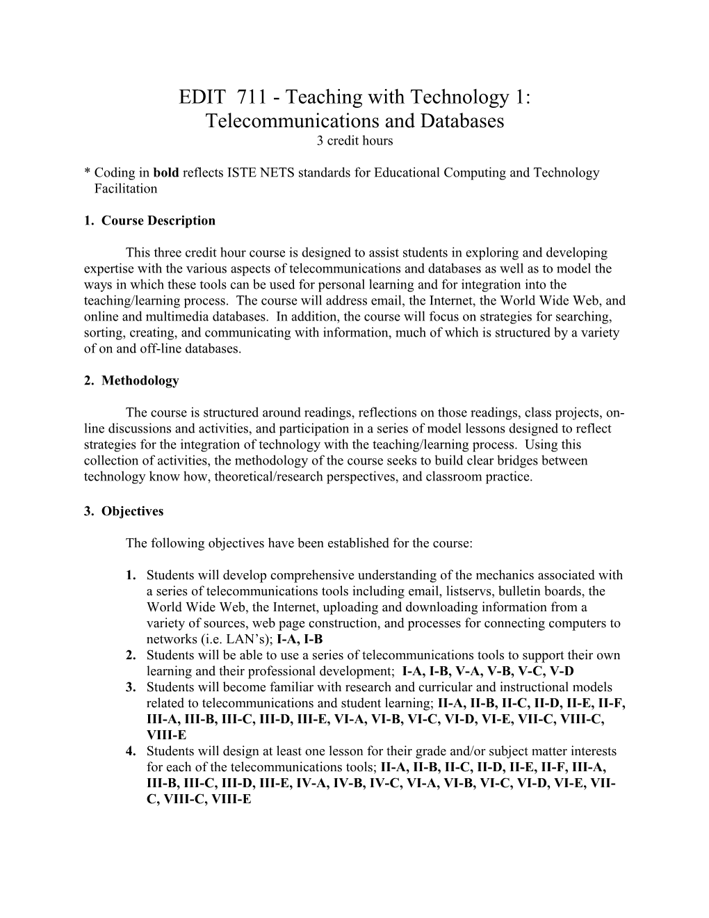 Title Teaching with Technology 1: Telecommunications and Databases