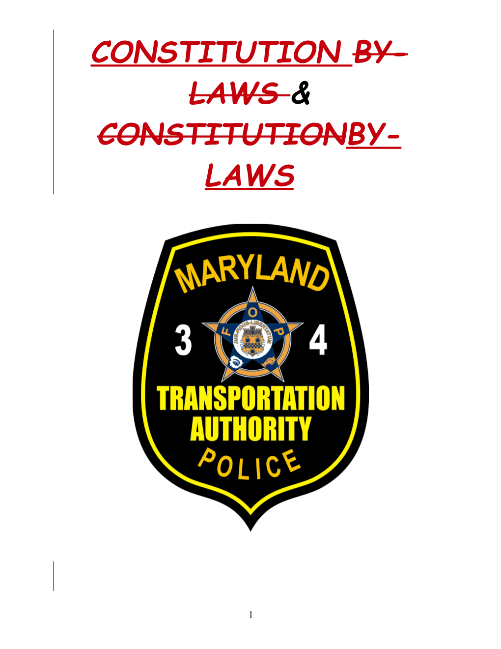 Fop By-Laws & Constitution