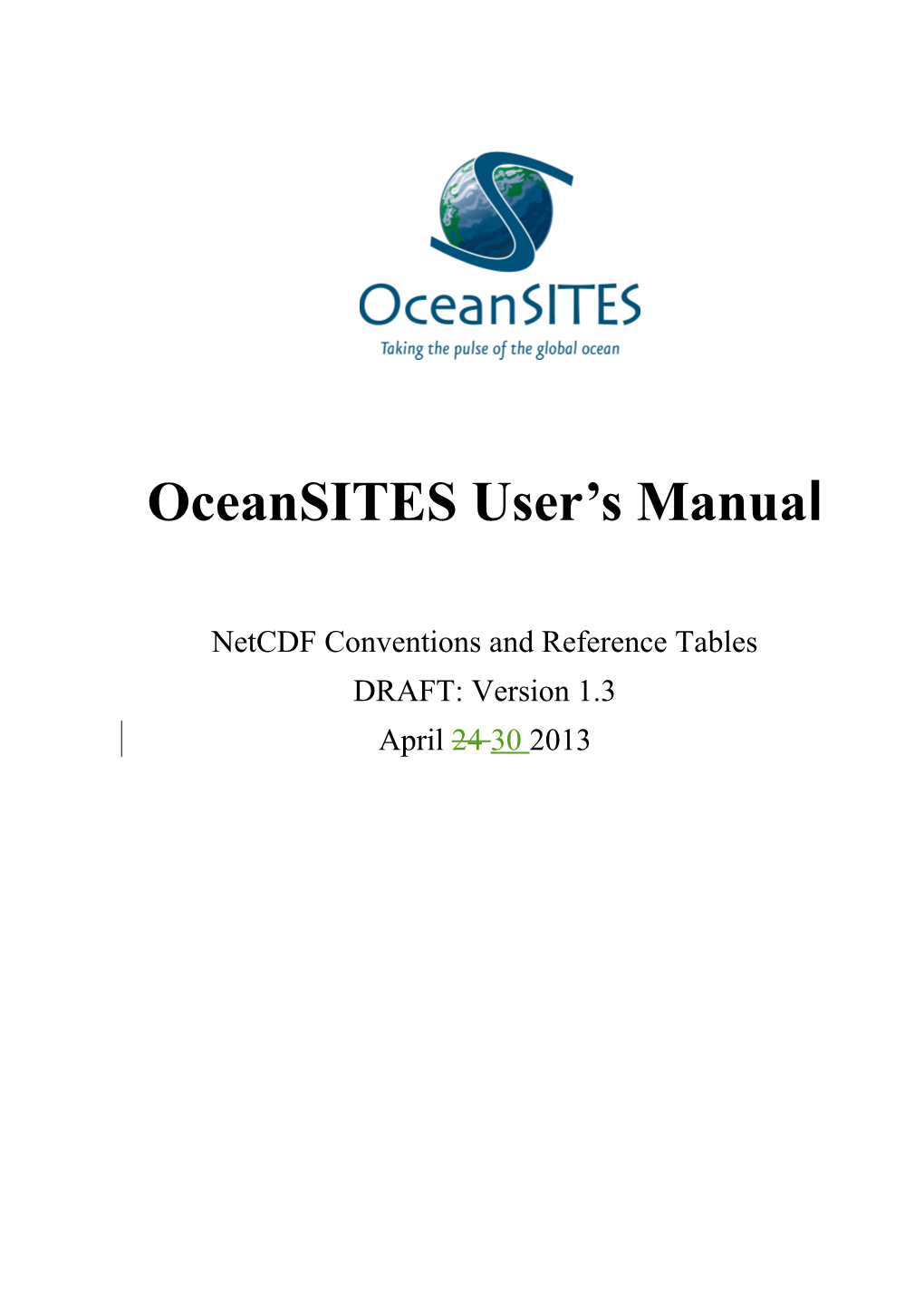 Oceansites Users Manual V1.3