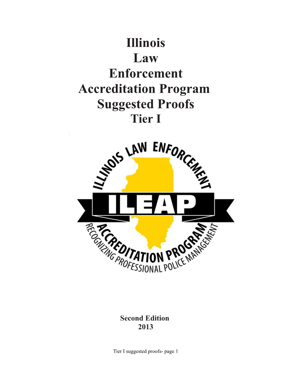 Law Enforcement Accreditation Program Suggested Proofs