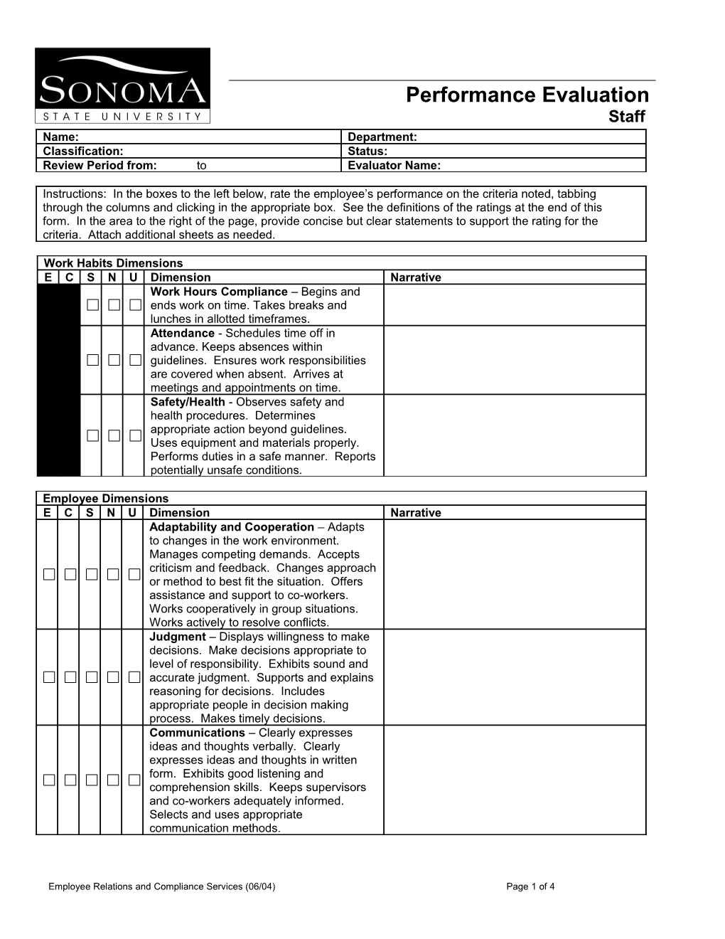 Employee Relations and Compliance Services (06/04) Page 1 of 4