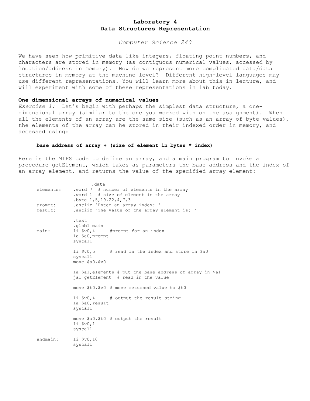 Data Structures Representation