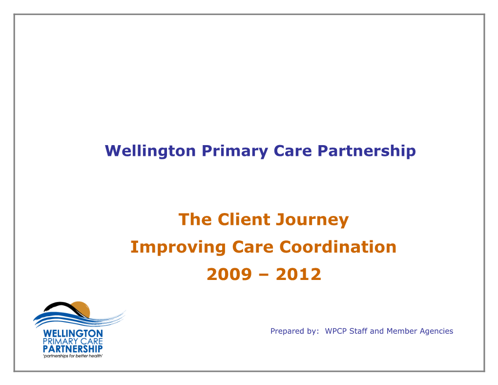 East Gippsland PCP Service Coordination Plan 2009-2012