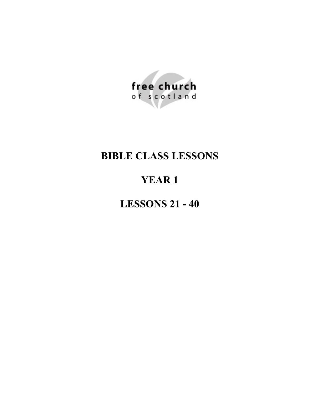 Bible Class Lessons