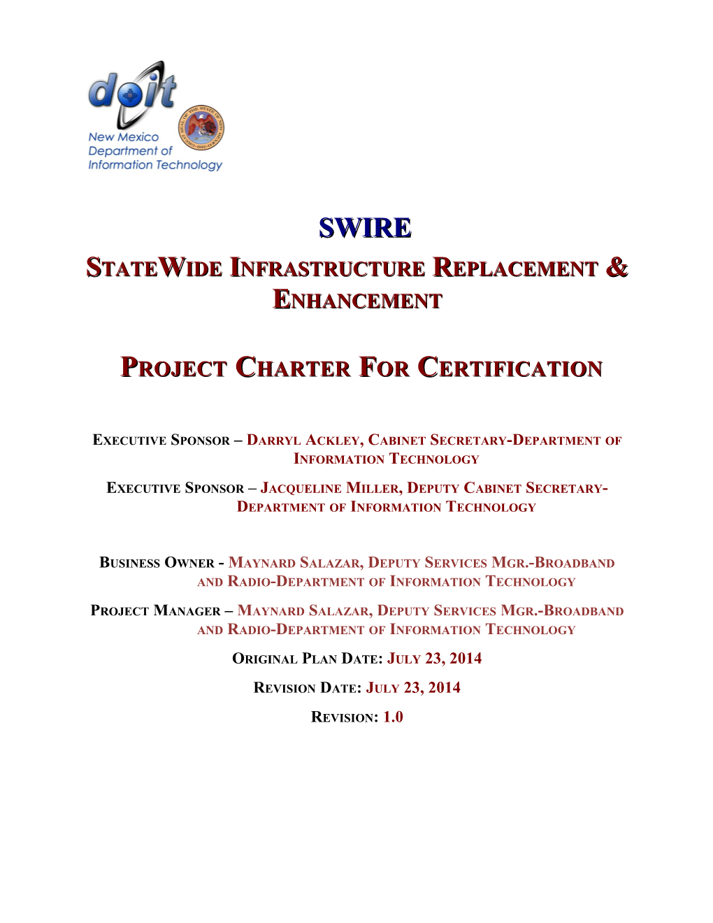 Statewide Infrastructure Replacement & Enhancement