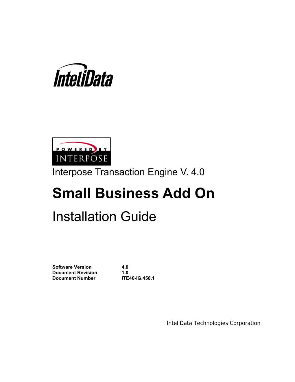 Small Business Add on Installation Guide