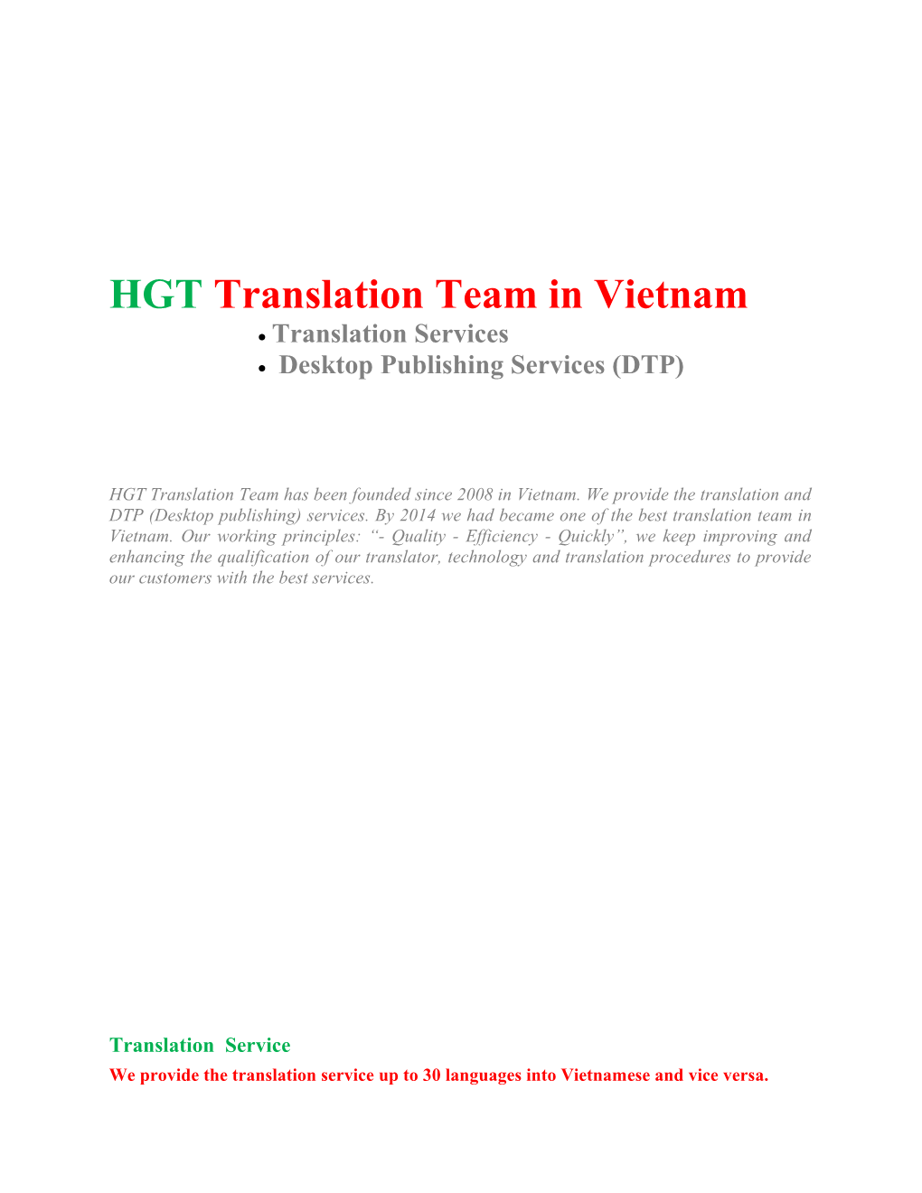 Hgttranslation Team in Vietnam