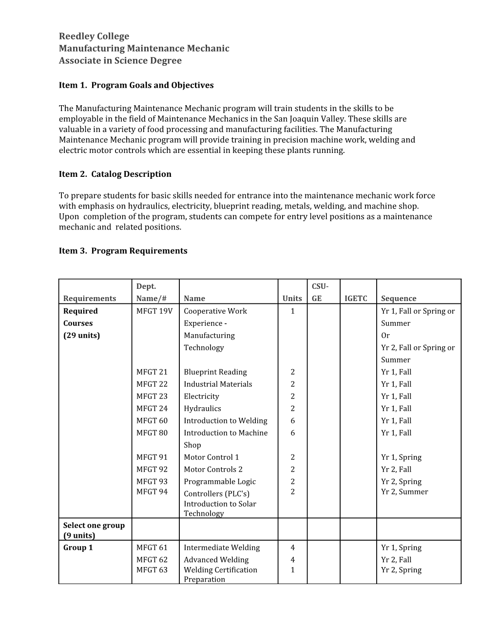 Manufacturing Maintenance Mechanic