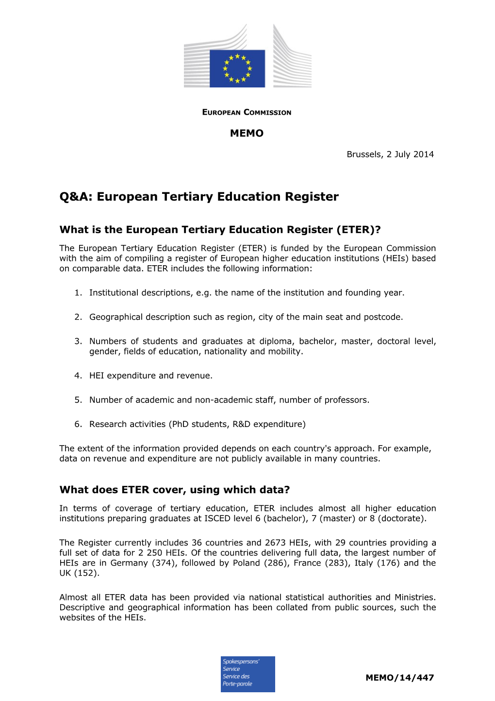 Q&A: European Tertiary Education Register