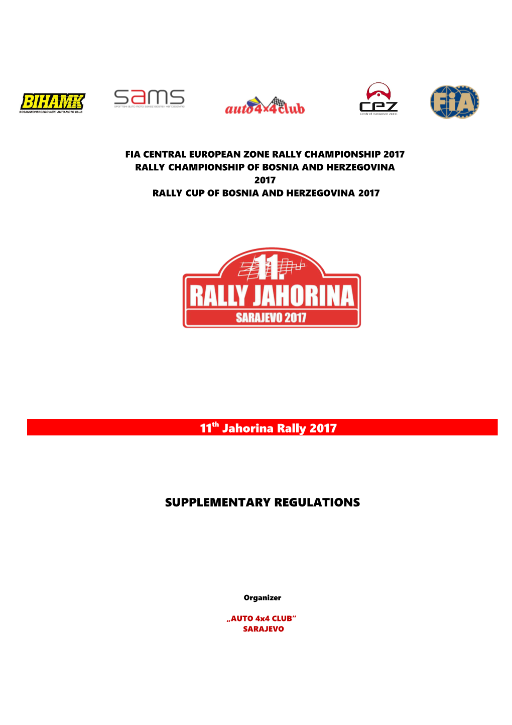 Posebni Pravilnik 8. Rally Jahorina