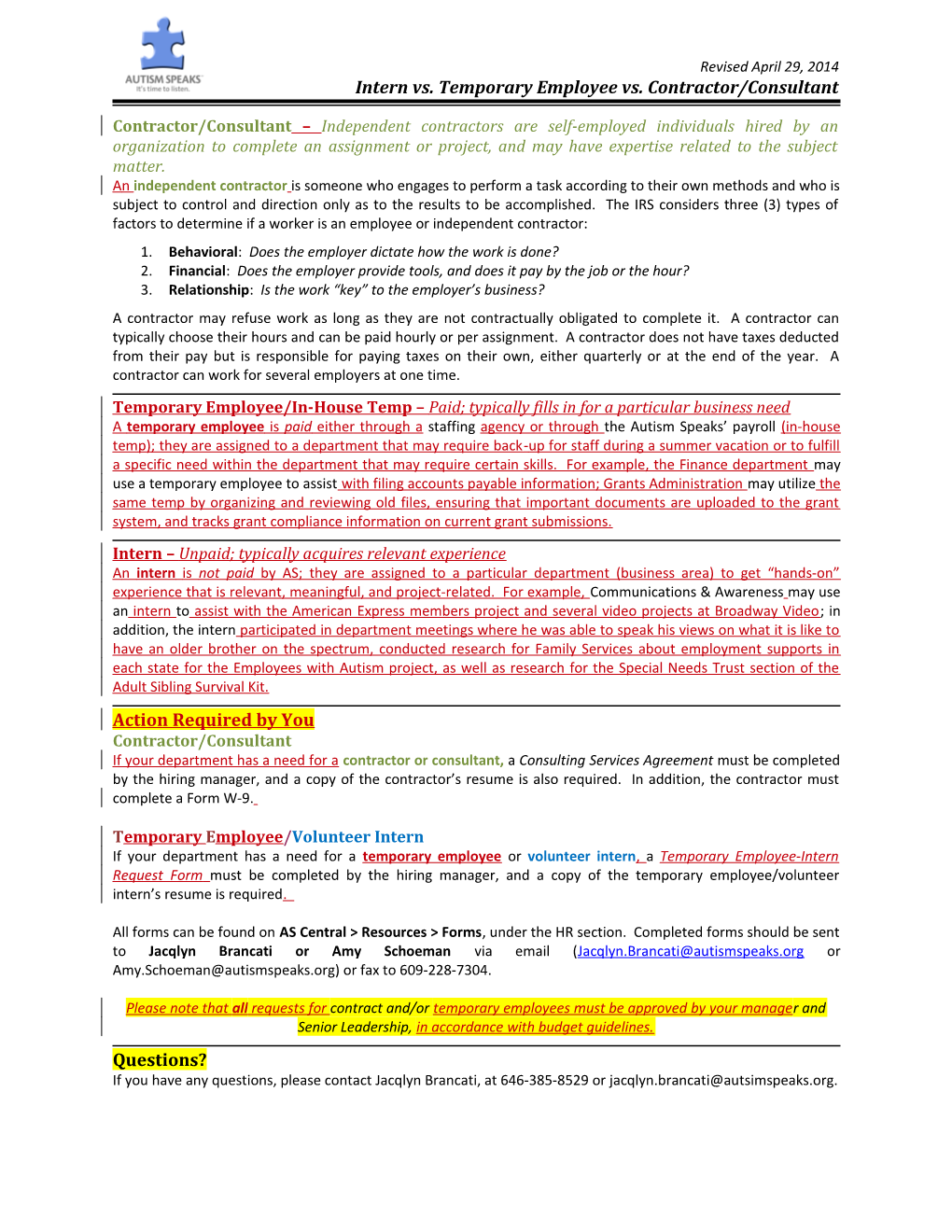 Intern Vs. Temporary Employee Vs. Contractor/Consultant