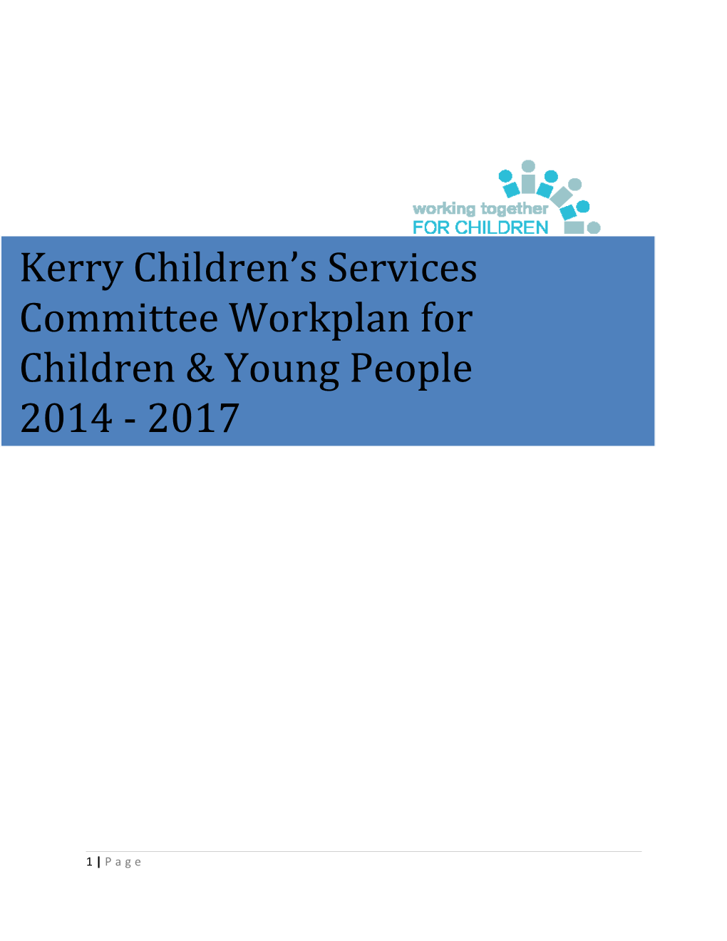 Kerry Children S Services Committee Workplan 2014-2016