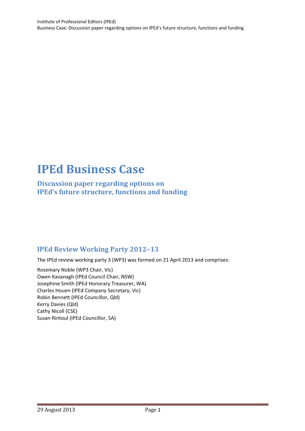Iped Business Case