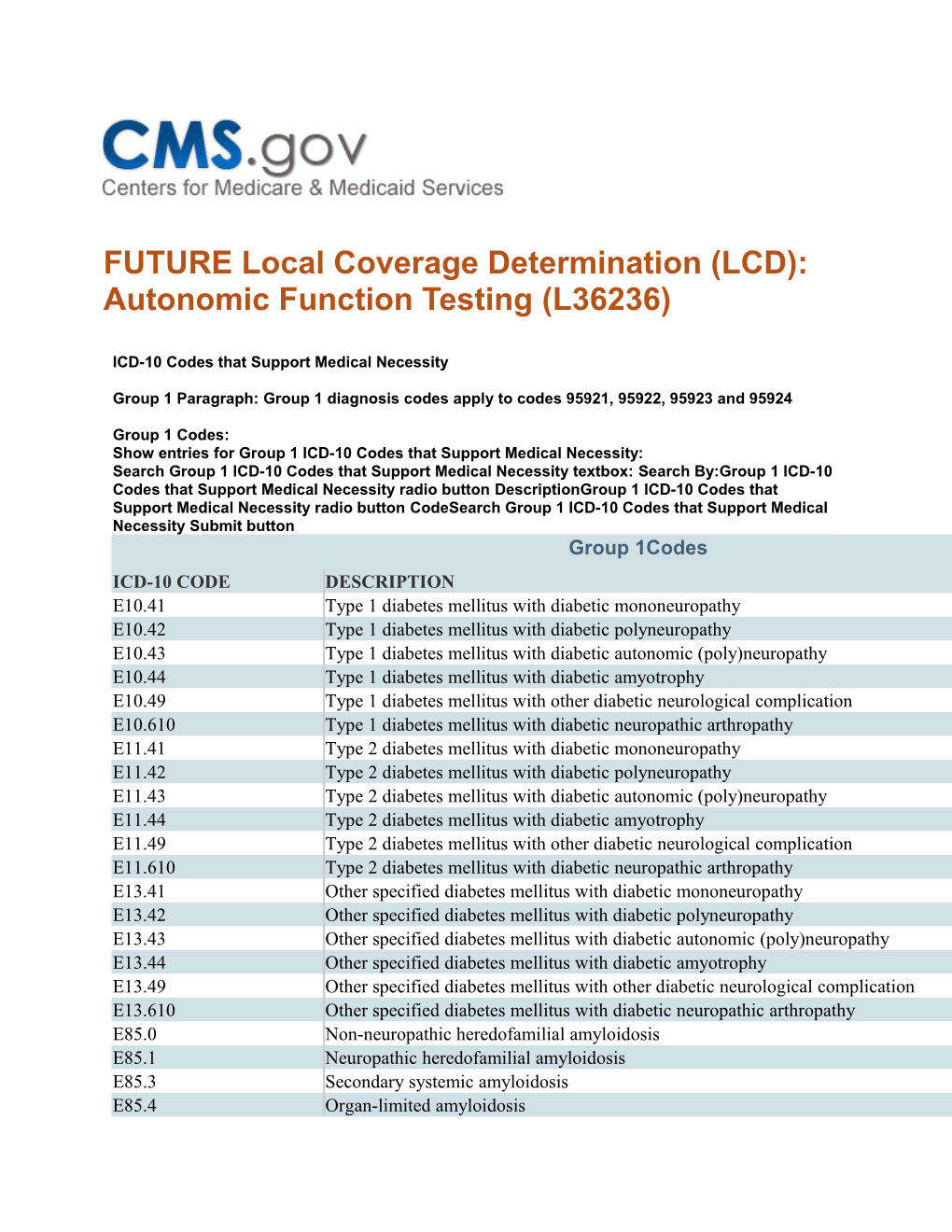 ICD-10 Codes That Support Medical Necessity