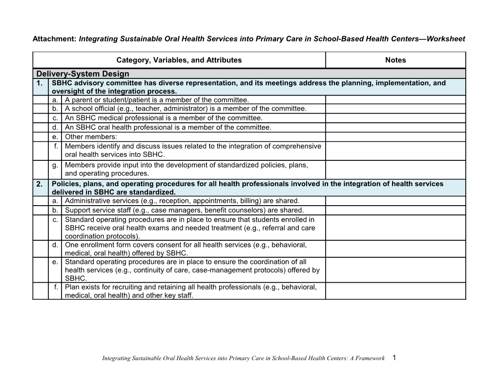 Attachment: Integrating Sustainable Oral Health Services Into Primary Care in School-Based