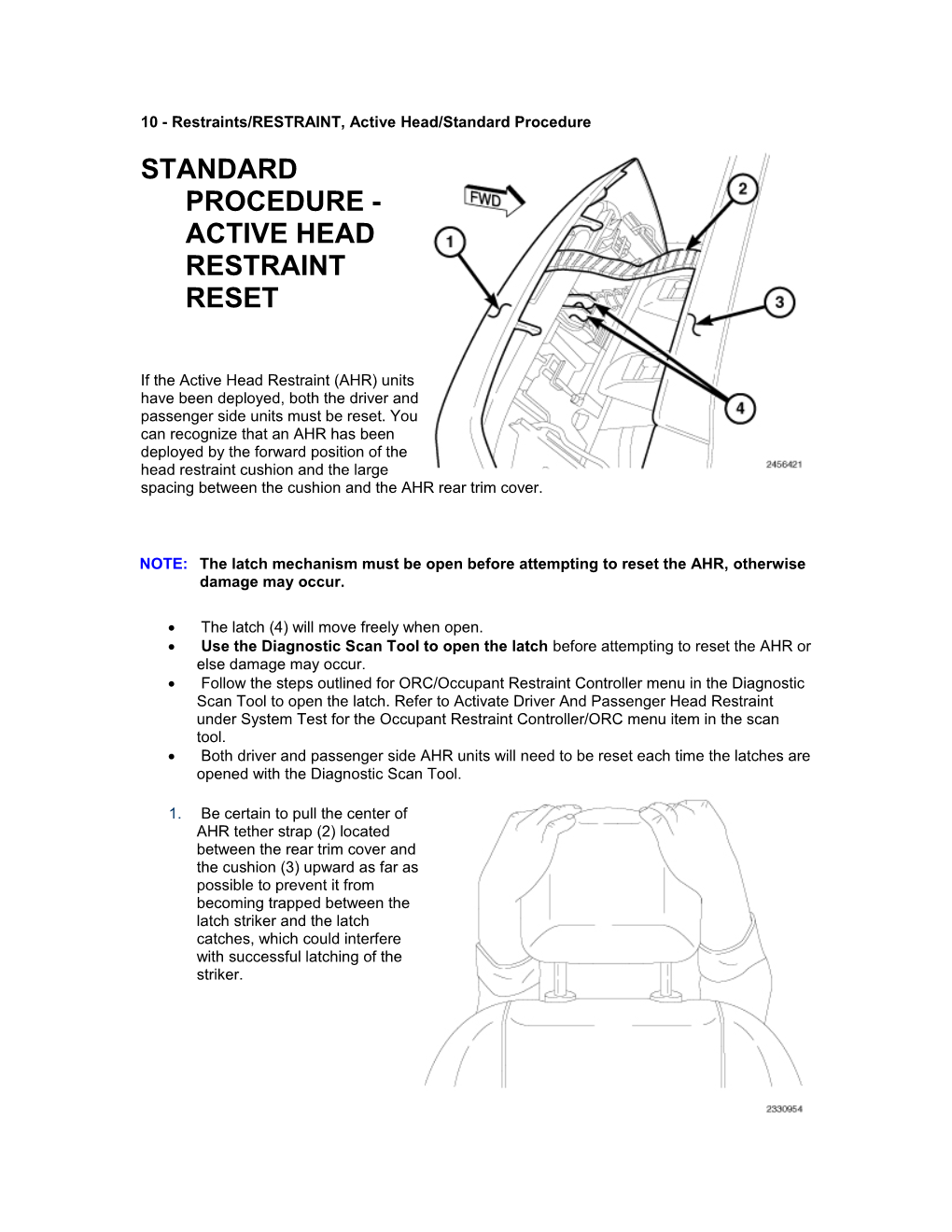 10 - Restraints/RESTRAINT, Active Head/Standard Procedure