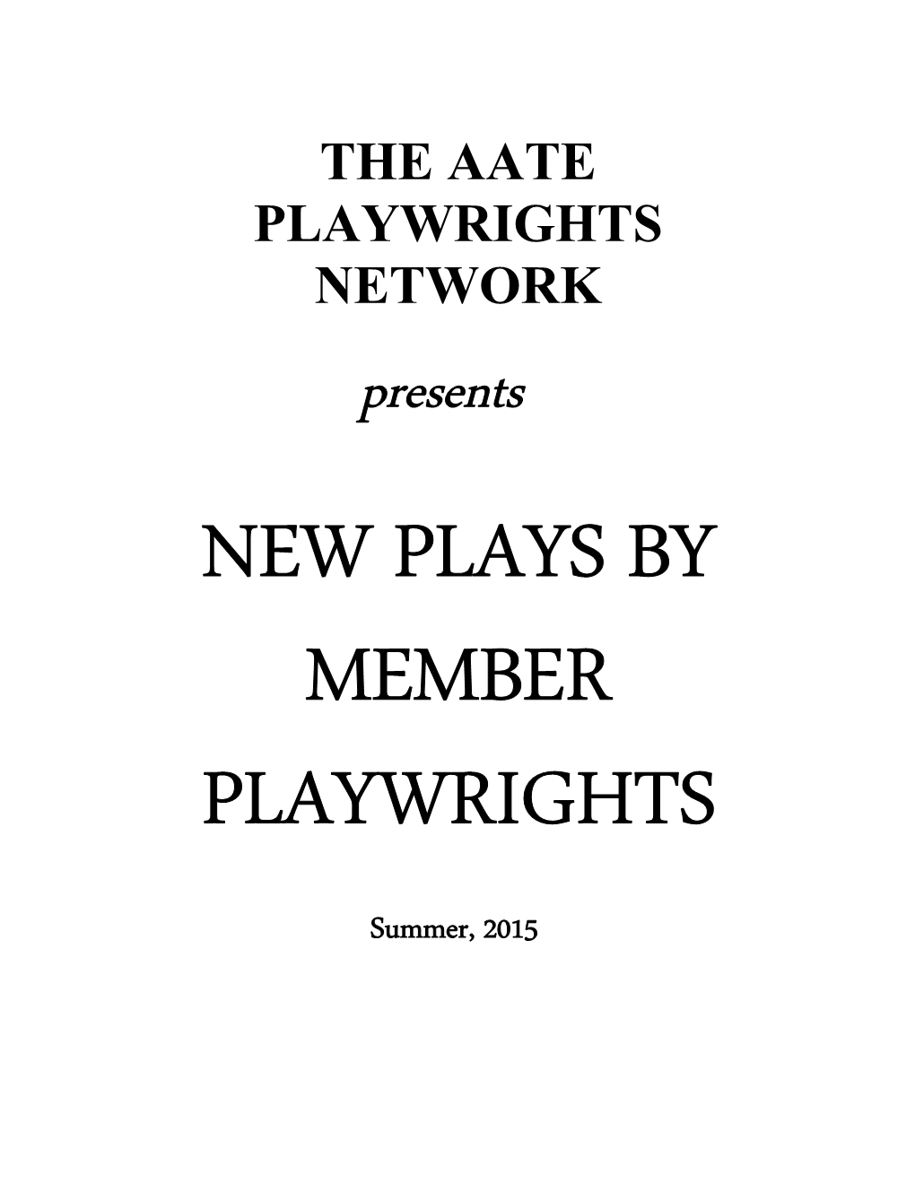 The Aate Playwrights Network