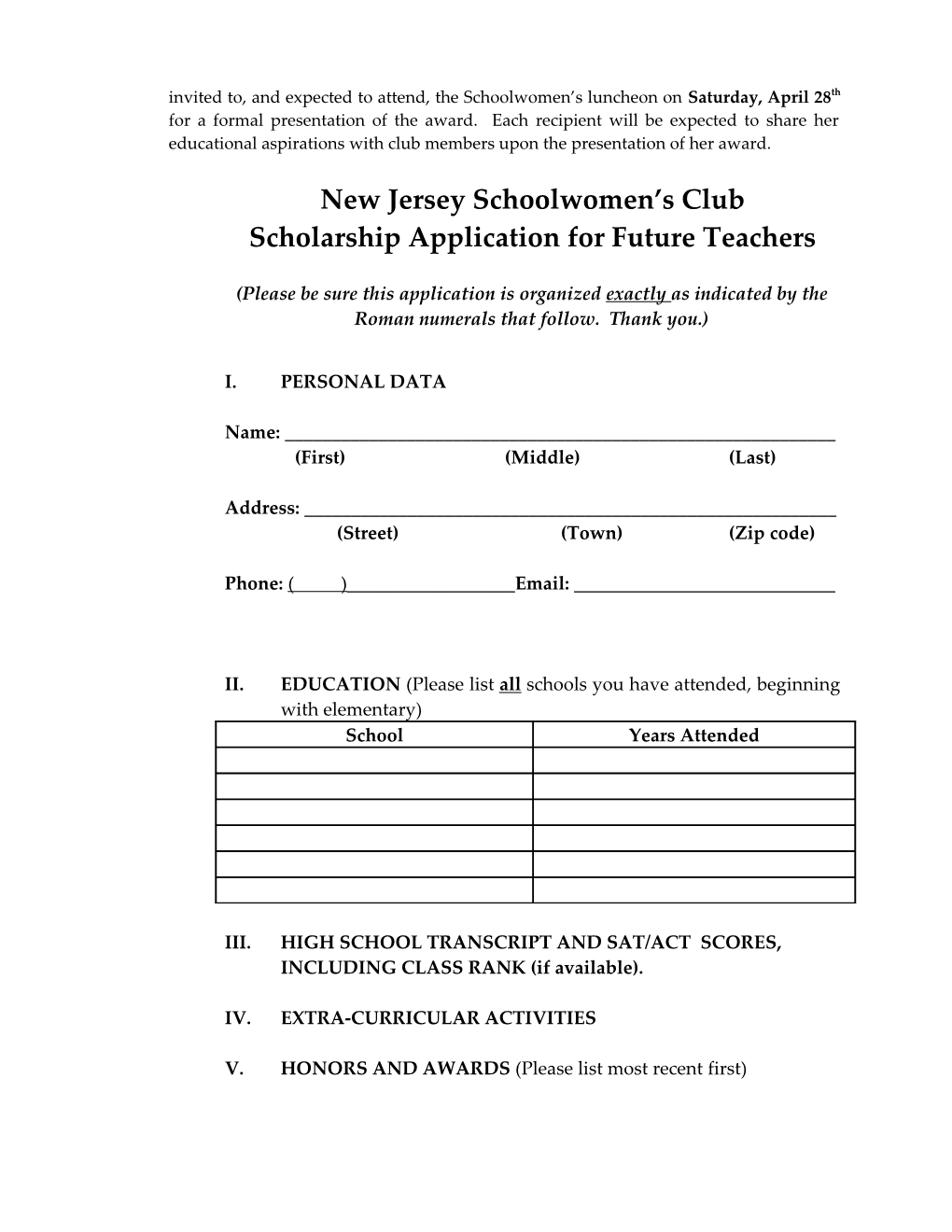 New Jersey Schoolwomen S Club