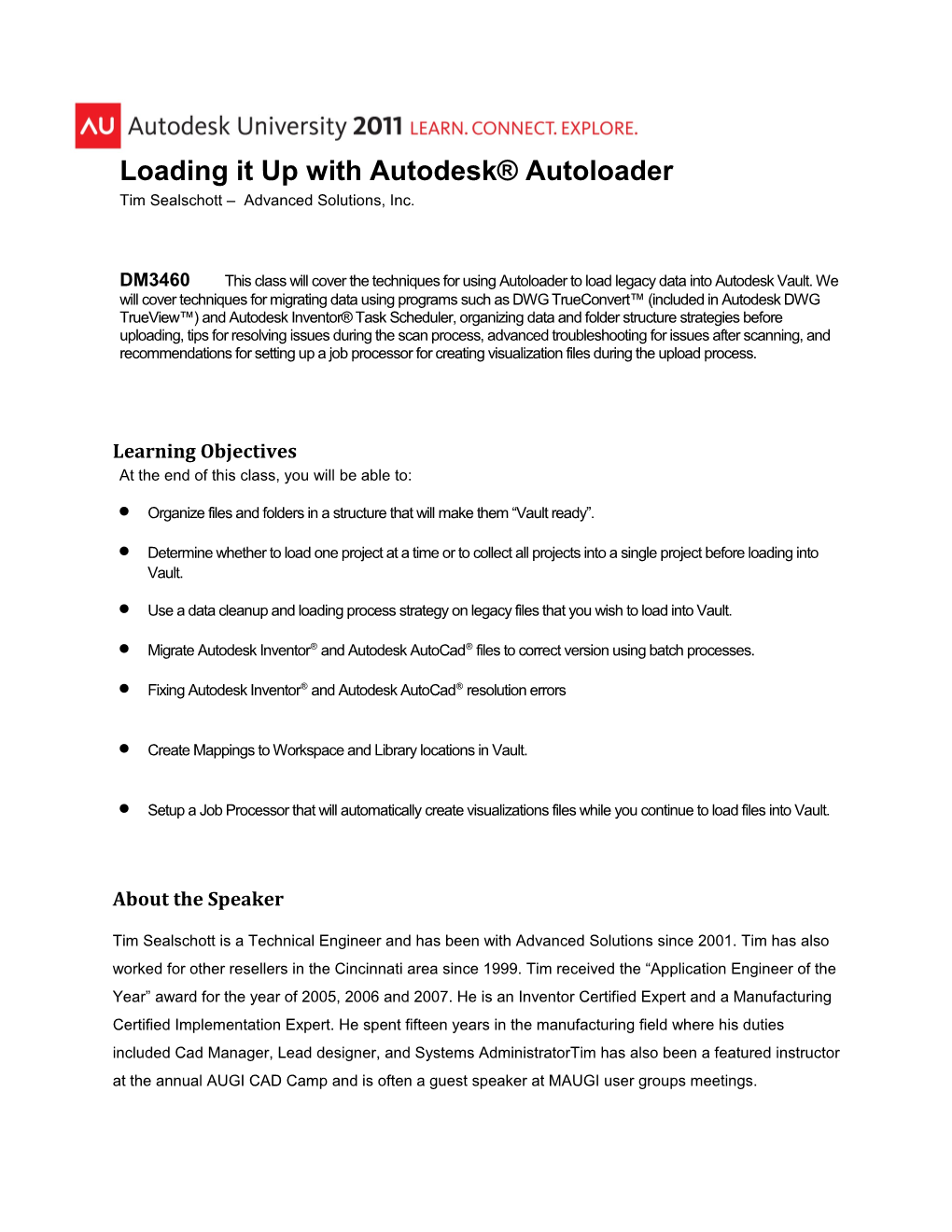 Loading It up with Autodesk Autoloader