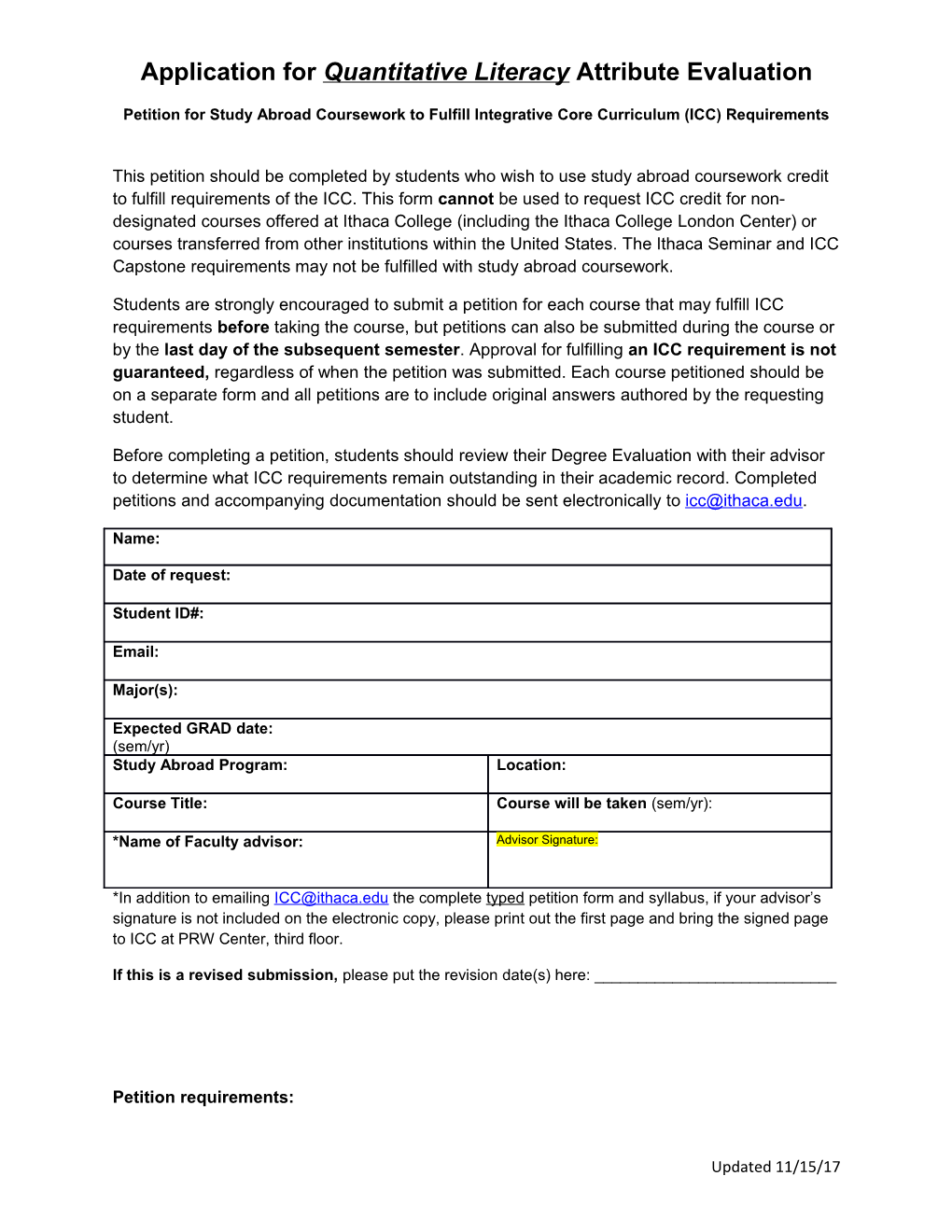 Application for Quantitative Literacy Attribute Evaluation