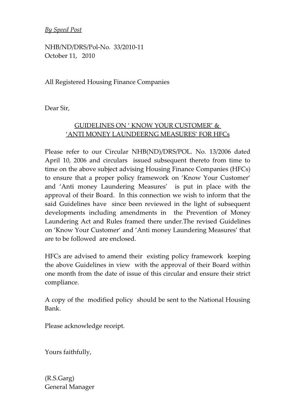 All Registered Housing Finance Companies