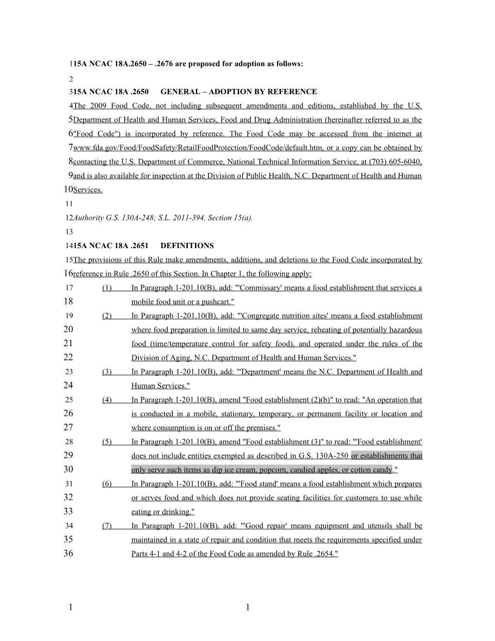 15A NCAC 18A.2650 .2676 Are Proposed for Adoption As Follows