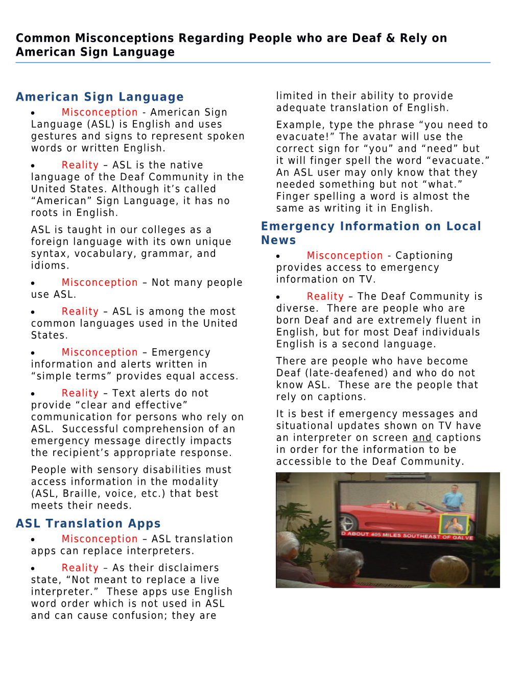 Common Misconceptions Regarding People Who Are Deaf & Rely on American Sign Language