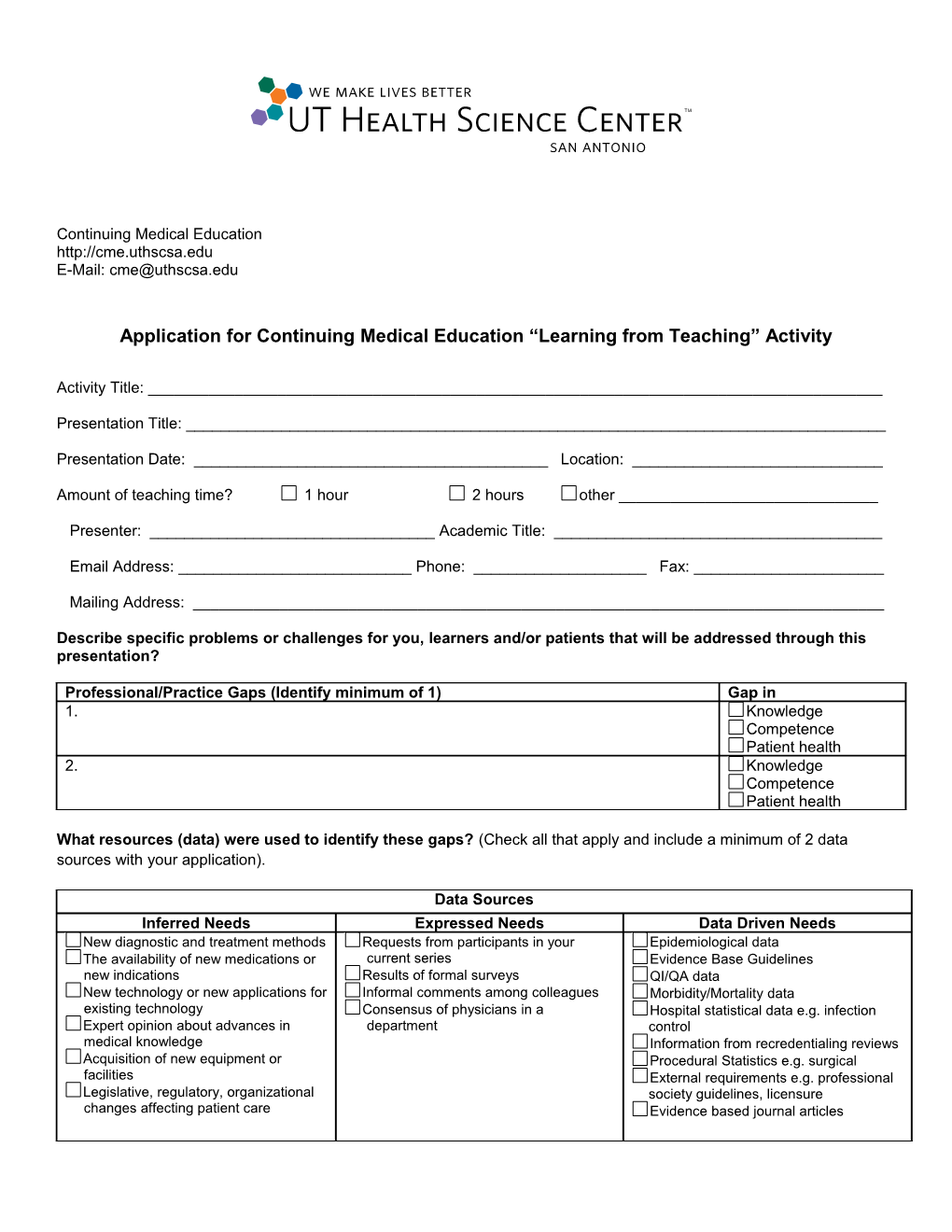 Application for Continuing Medical Education Learning from Teaching Activity