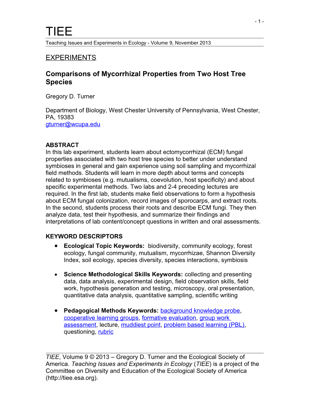 Comparisons of Mycorrhizal Properties from Two Host Tree Species