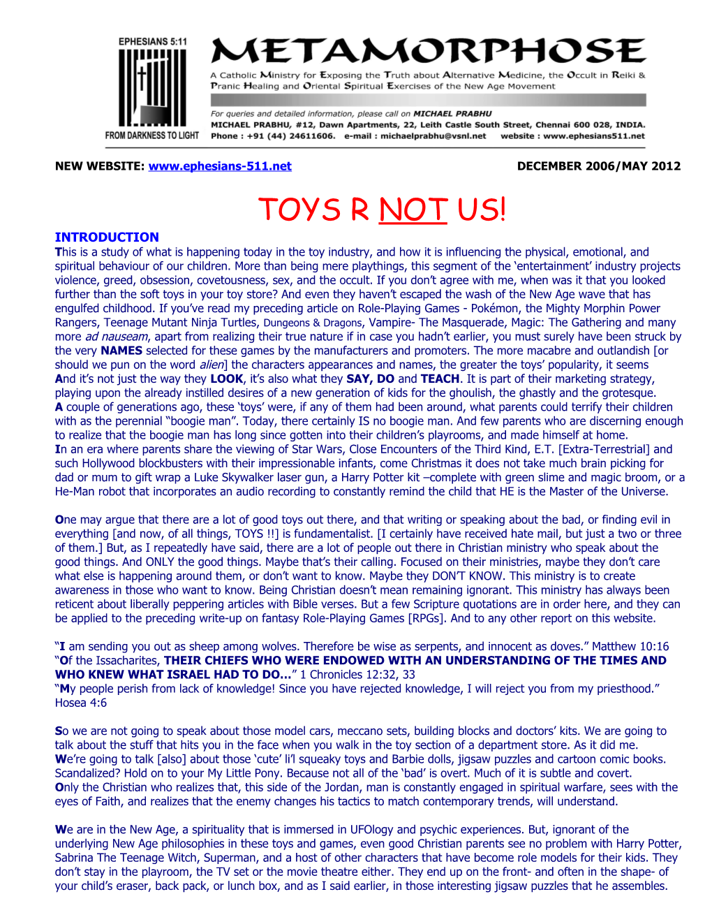 This Is a Study of What Is Happening Today in the Toy Industry, and How It Is Influencing