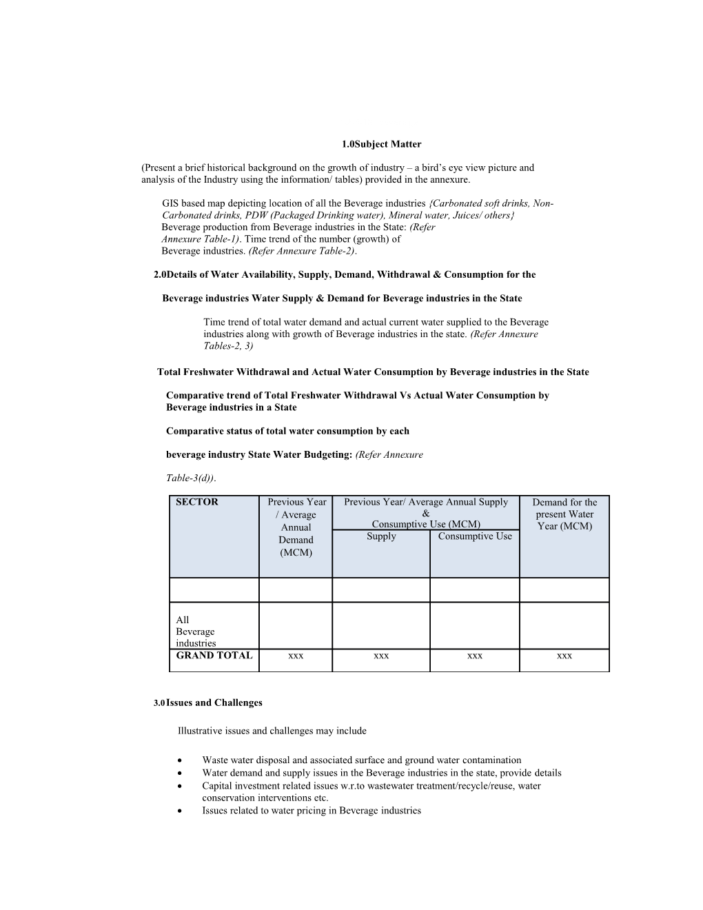 Total Freshwater Withdrawal and Actual Water Consumption by Beverage Industries in the State