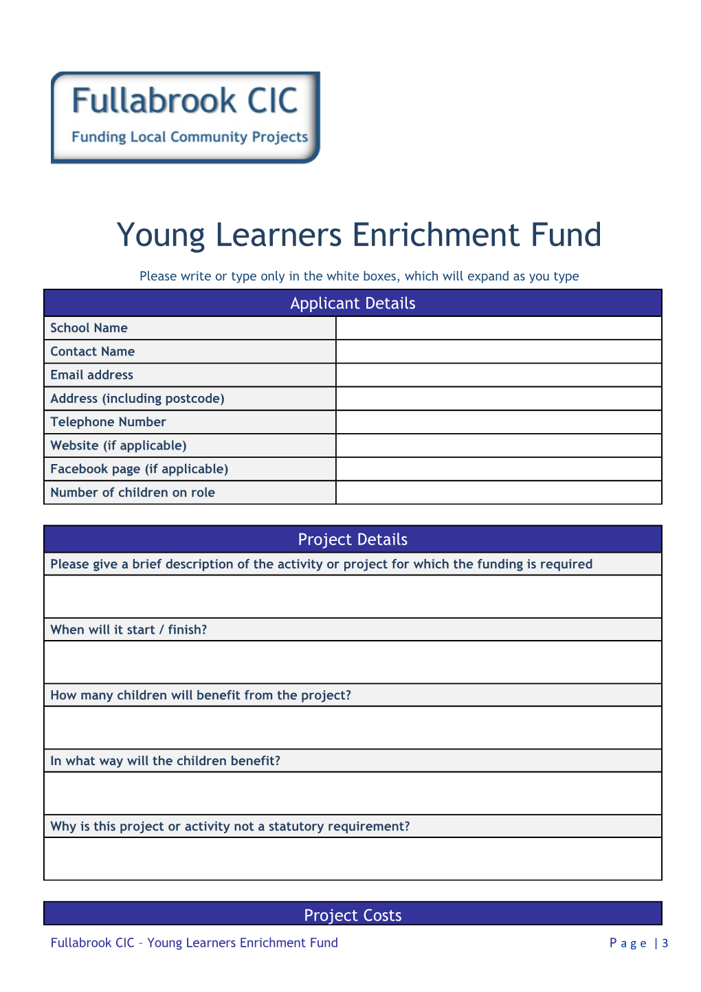 Young Learners Enrichment Fund