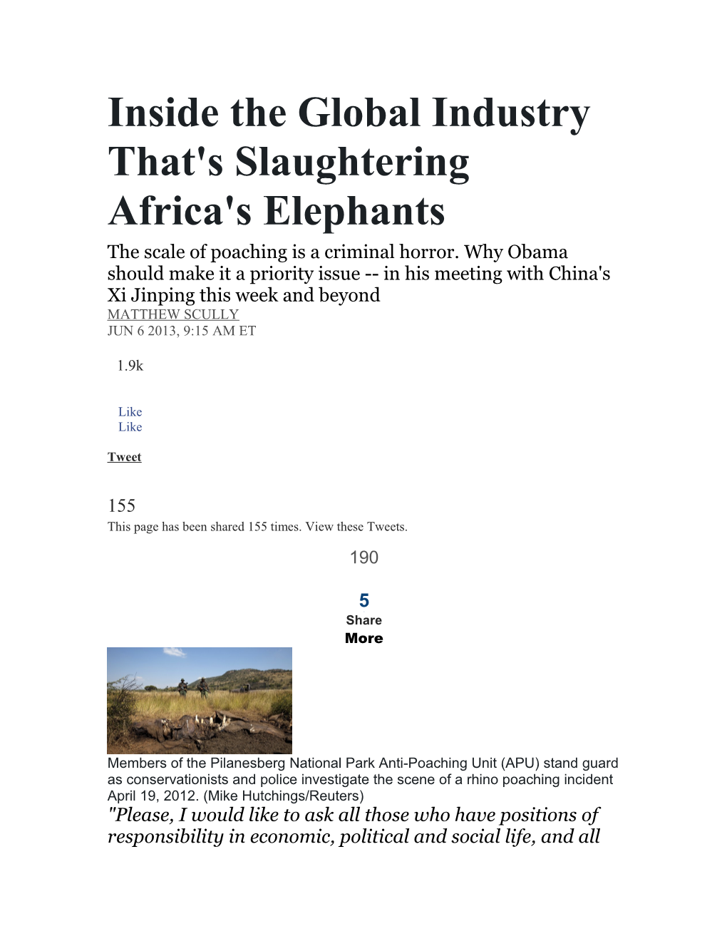 Inside the Global Industry That's Slaughtering Africa's Elephants