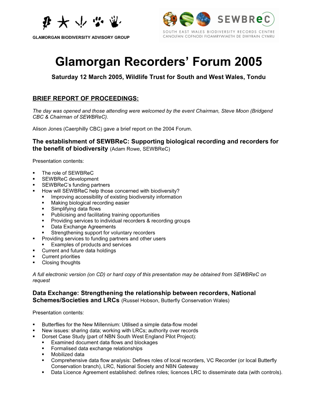 Glamorgan Biodiversity Advisory Group