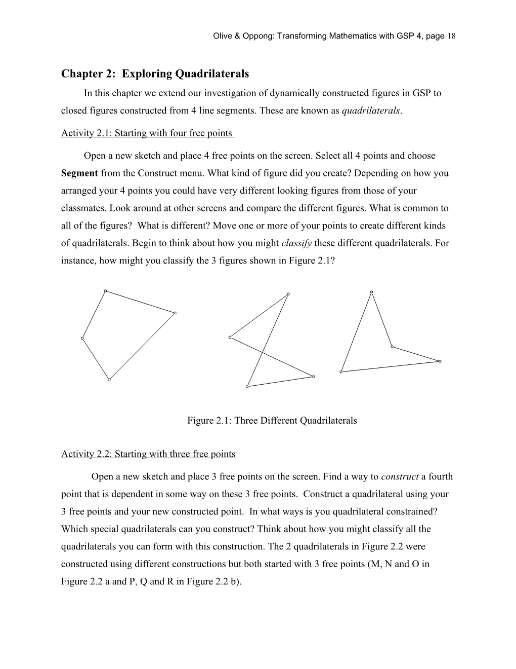 Chapter 3: Exploring Quadrilaterals and Other Polygons
