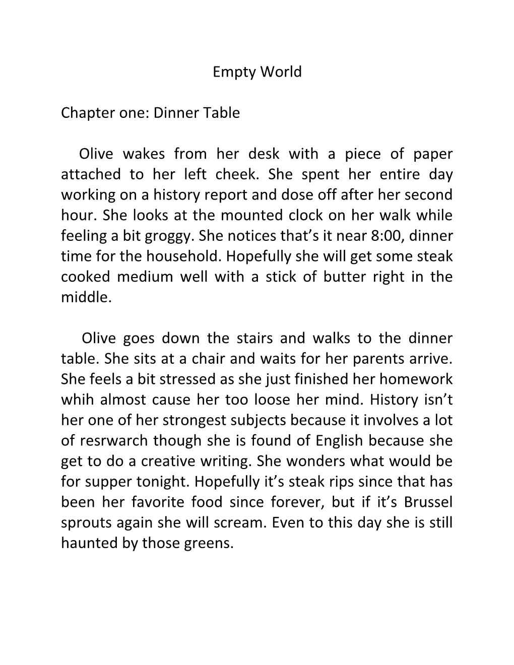 Chapter One: Dinner Table