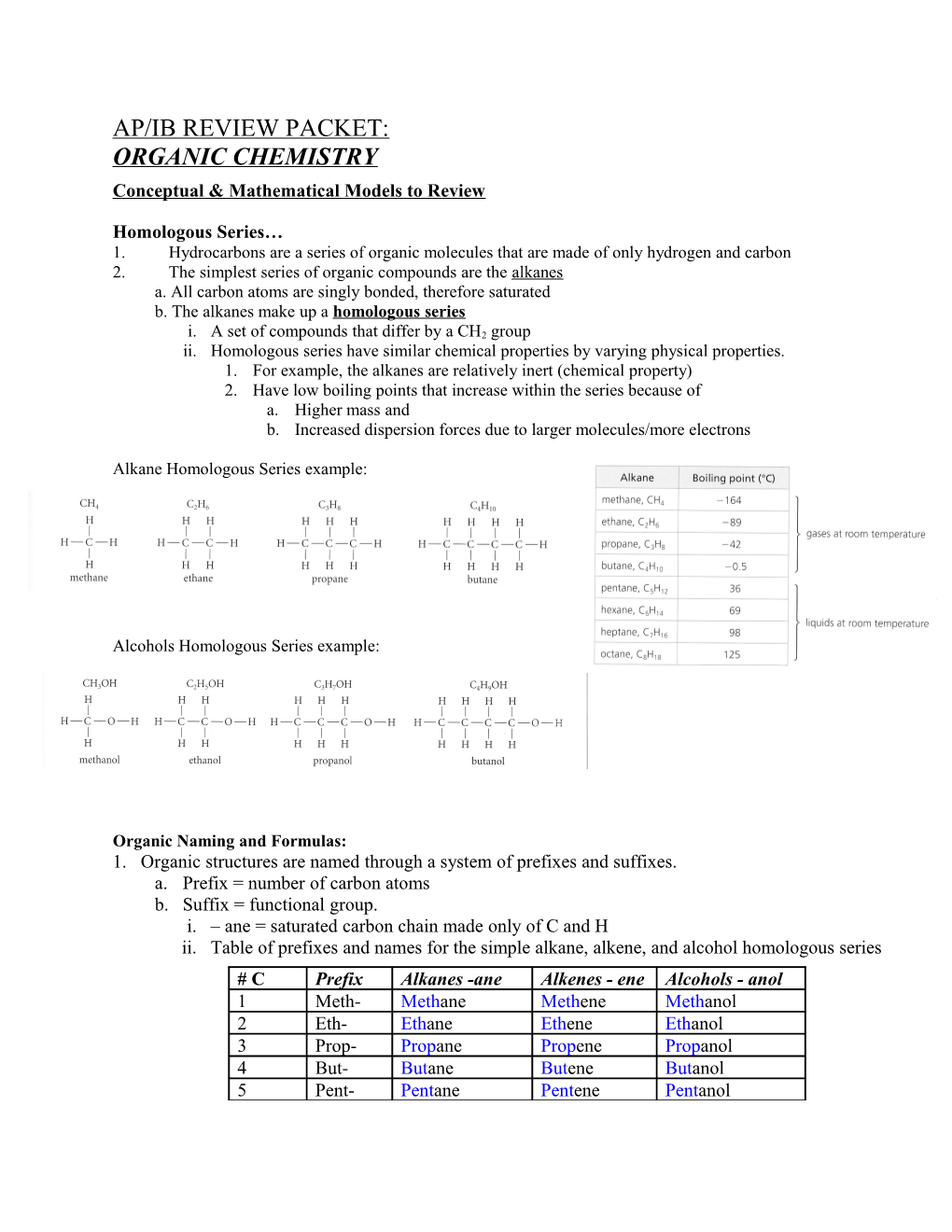Conceptual & Mathematical Models to Review