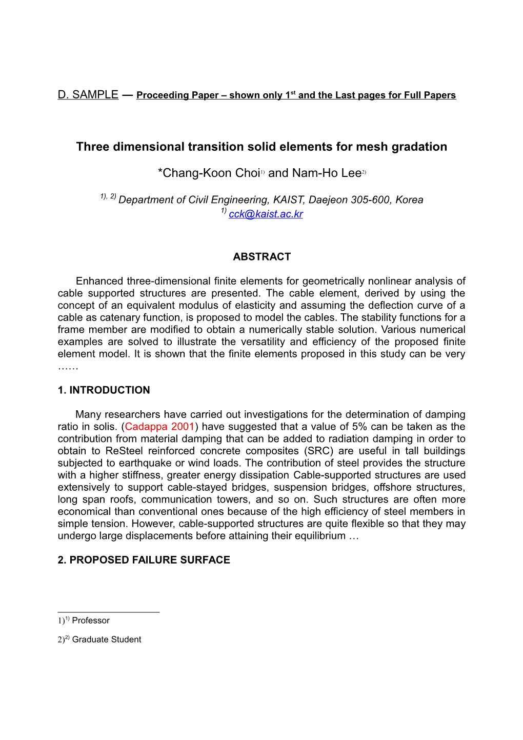 Three Dimensional Transition Solid Elements for Mesh Gradation