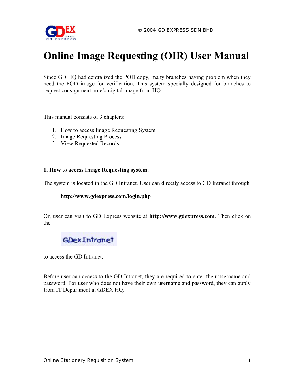 Online Daily Collection User Manual