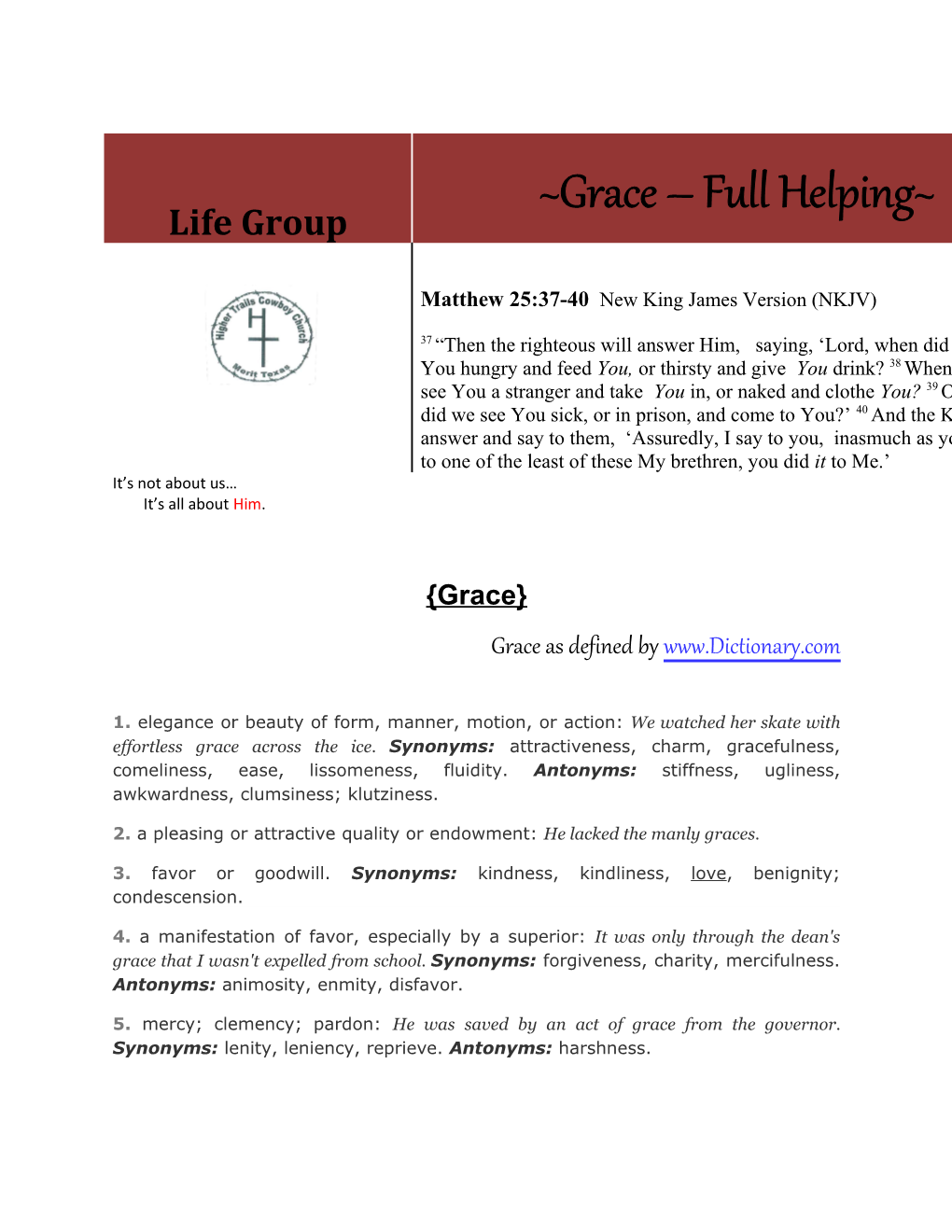 Grace-Full Helping