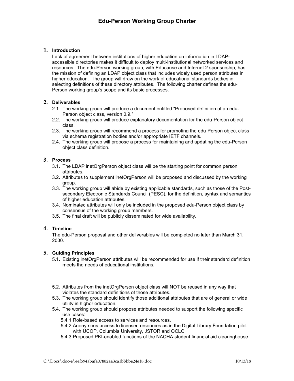 Edu-Person Working Group Charter